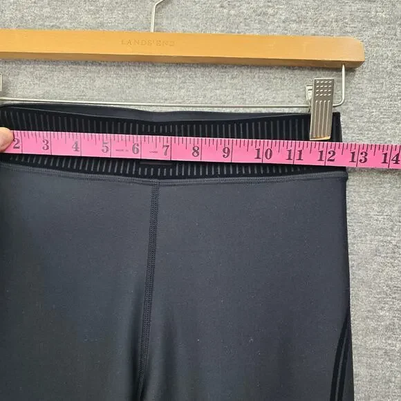 alo YOGA AIRLIFT HIGH-WAIST BLACK LEGGINGS VELVET STRIPE, SIZE S - Picture 4 of 6